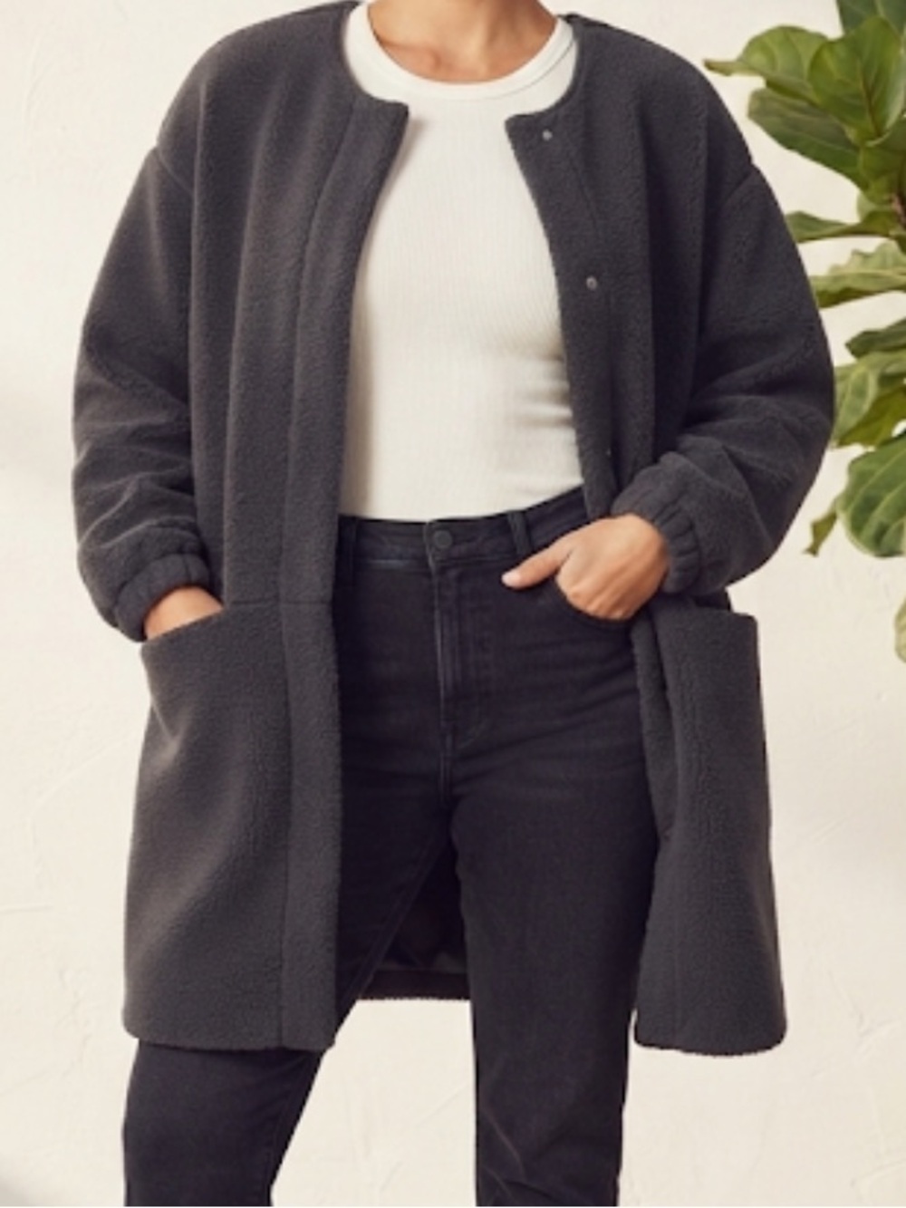 FABLETICS Lennon Teddy Fleece Jacket Longline XXL